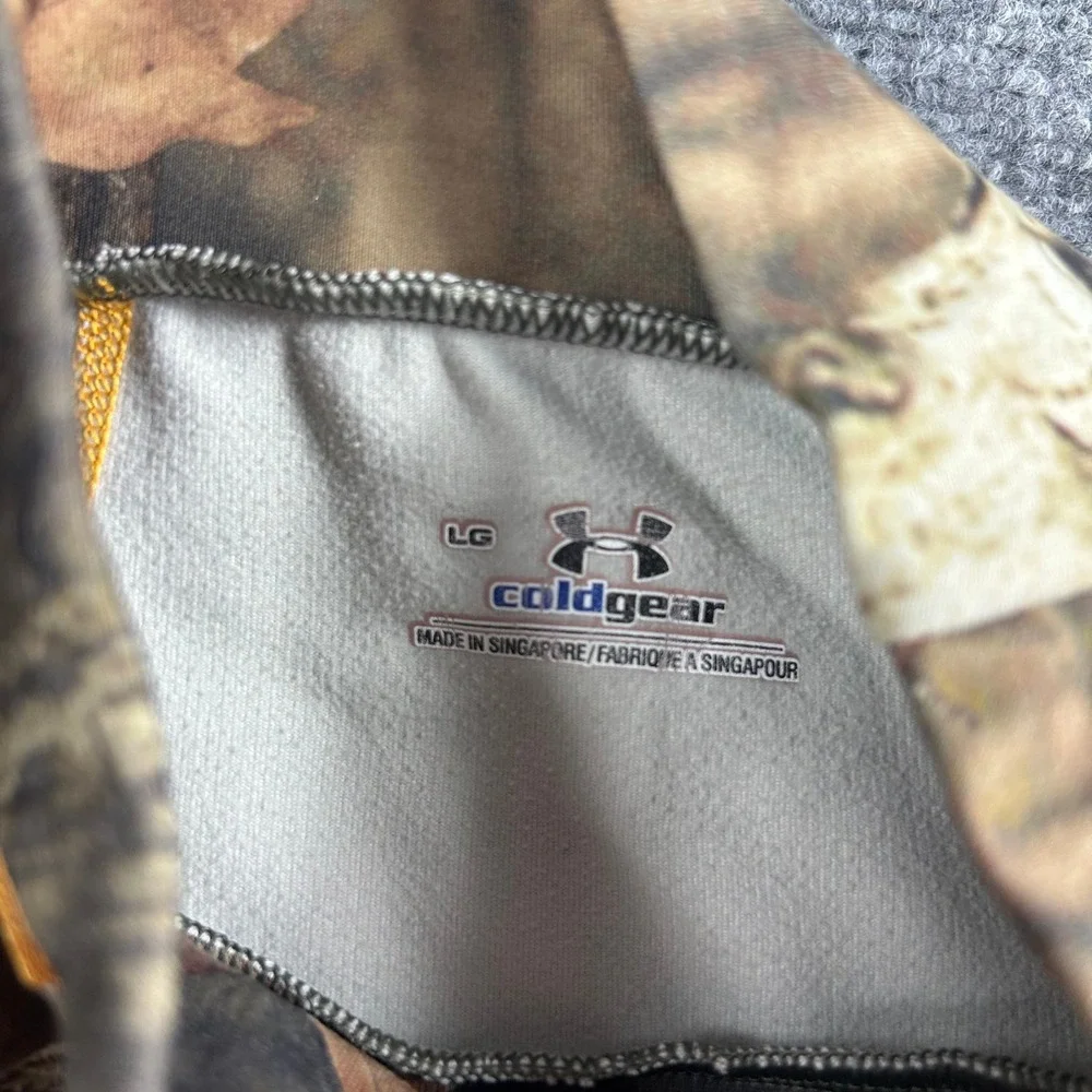 Under Armour ColdGear Shirt Mens Large Camo Mossy‎ Oak Break-Up Infinity Hunting